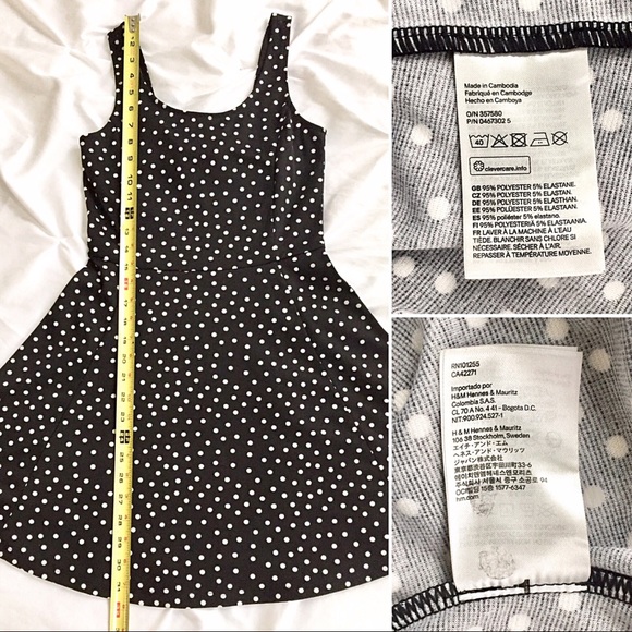 SOLD!  Divided H&M B+W Polkadot Dress! 🖤 - Picture 3 of 5